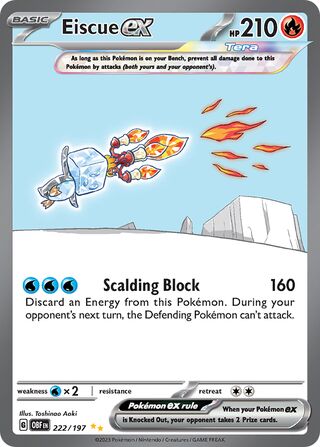 Eiscue EX (222/197) OBSIDIAN FLAMES