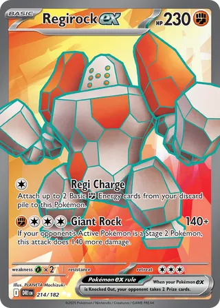 Regirock EX (214/182) DESTINED RIVALS
